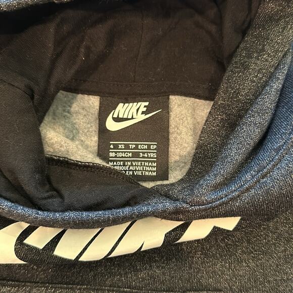 Nike 4/XS Black Sparkly Hoodie Pullover - Picture 5 of 6